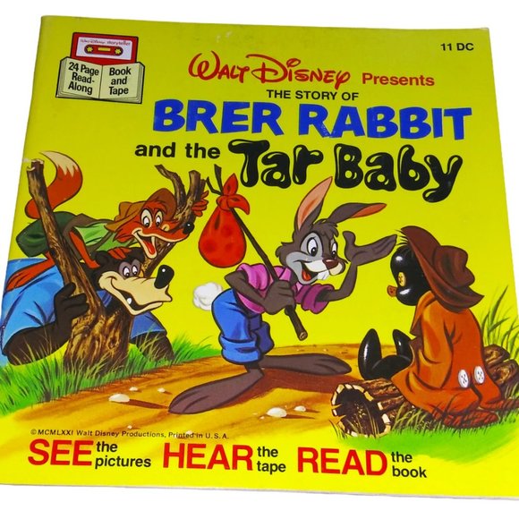 VTG Walt Disney Presents The Story Of Brer Rabbit and the Tar Baby Book Only - Picture 1 of 8